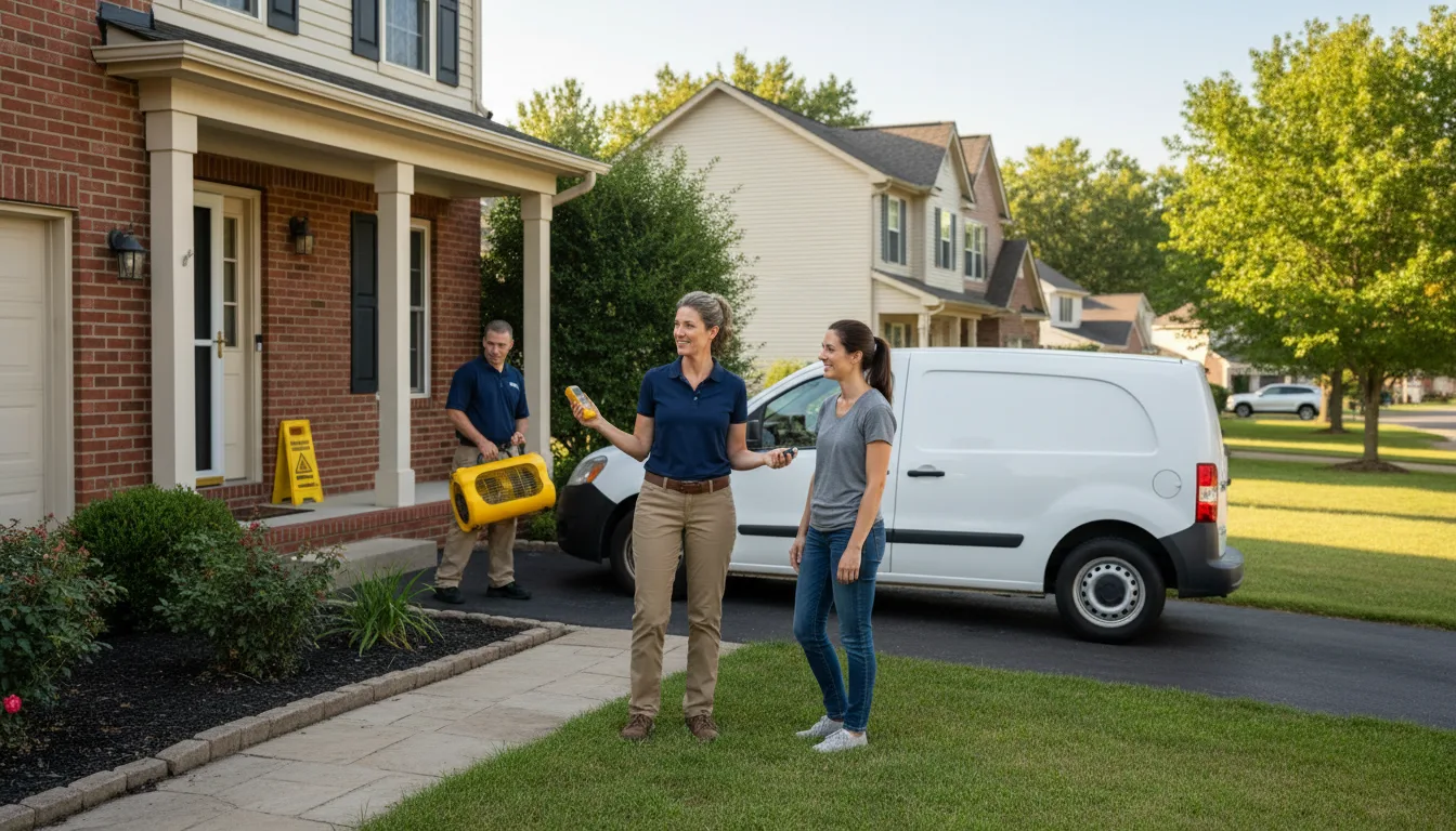 Residential water damage restoration in New Hope, KY